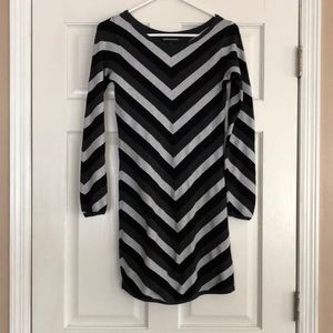 Black, silver and gray dress